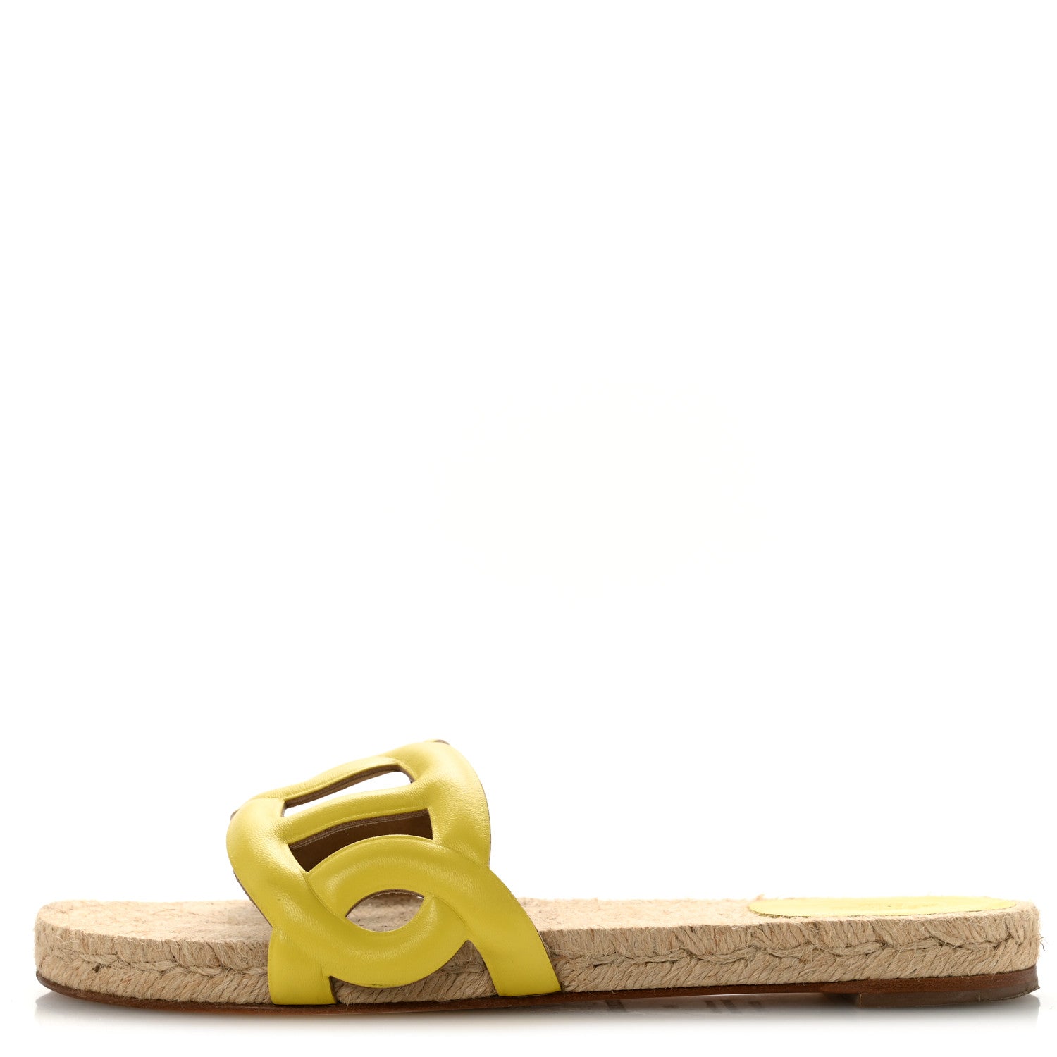 Hermes Nappa Famosa Espadrille Sandals 40 Jaune Curcuma 1 of 9