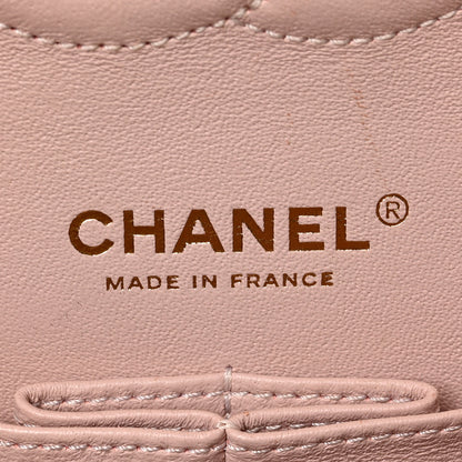 Chanel Calfskin Chevron Quilted Medium Double Flap Light Pink 6 of 8
