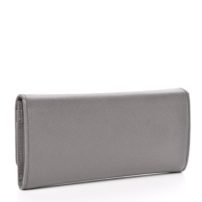 Prada Saffiano Metal Continental Flap Wallet Marmo 4 of 8