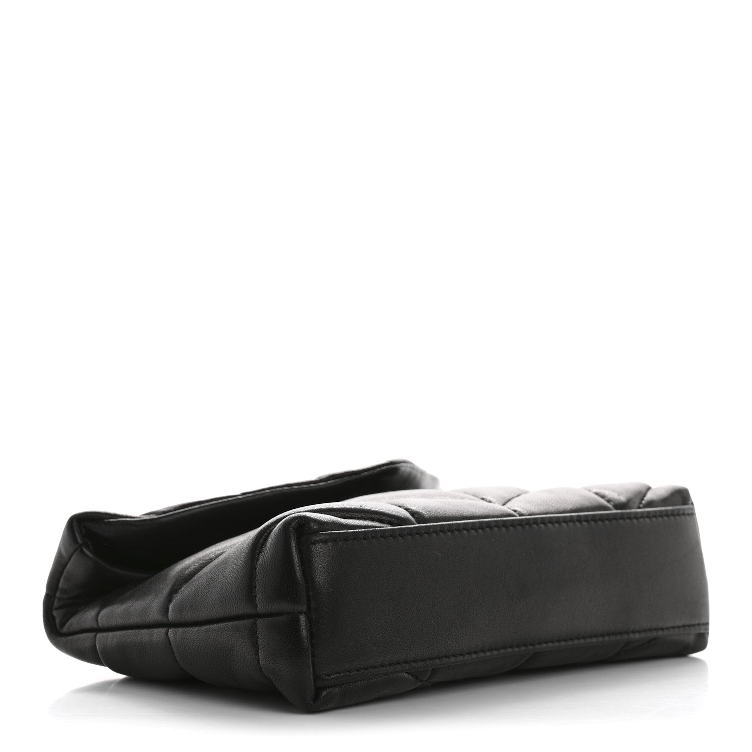 Saint Laurent Lambskin Monogram Loulou Puffer Pouch Clutch Black 5 of 11
