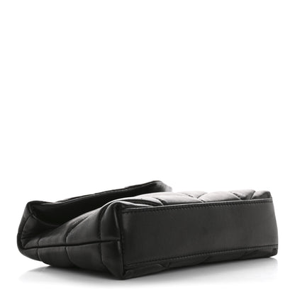 Saint Laurent Lambskin Monogram Loulou Puffer Pouch Clutch Black 5 of 11
