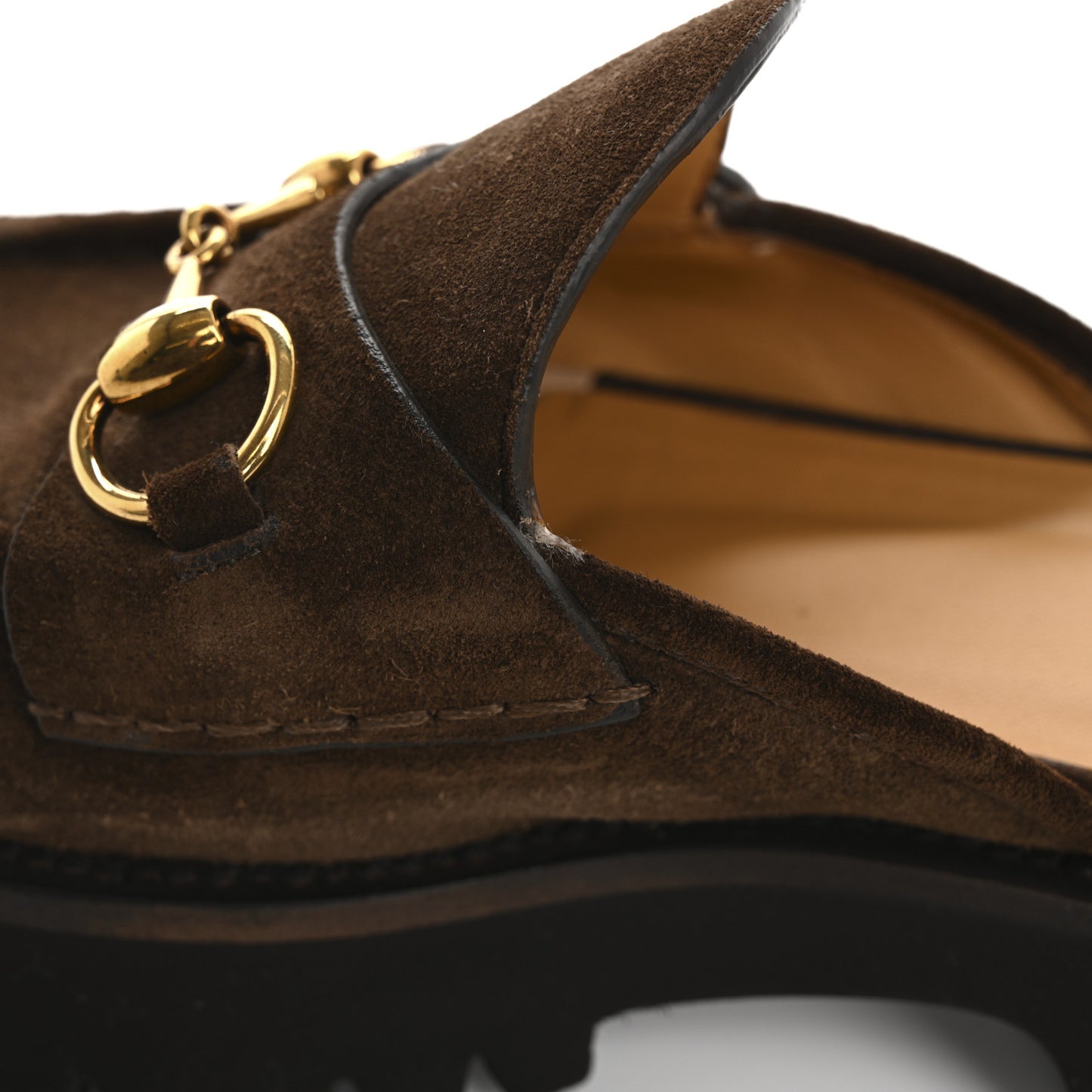 Suede Horsebit Platform Mules 39 Washed Brown