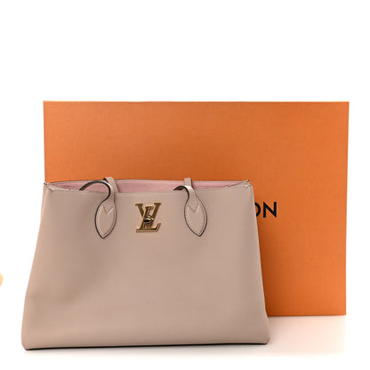Louis Vuitton Grained Calfskin Lockme Shopper Greige 10 of 10
