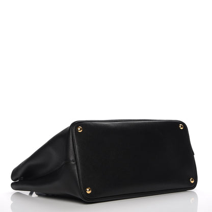 Prada Saffiano Cuir Buckle Tote Nero Black 4 of 7
