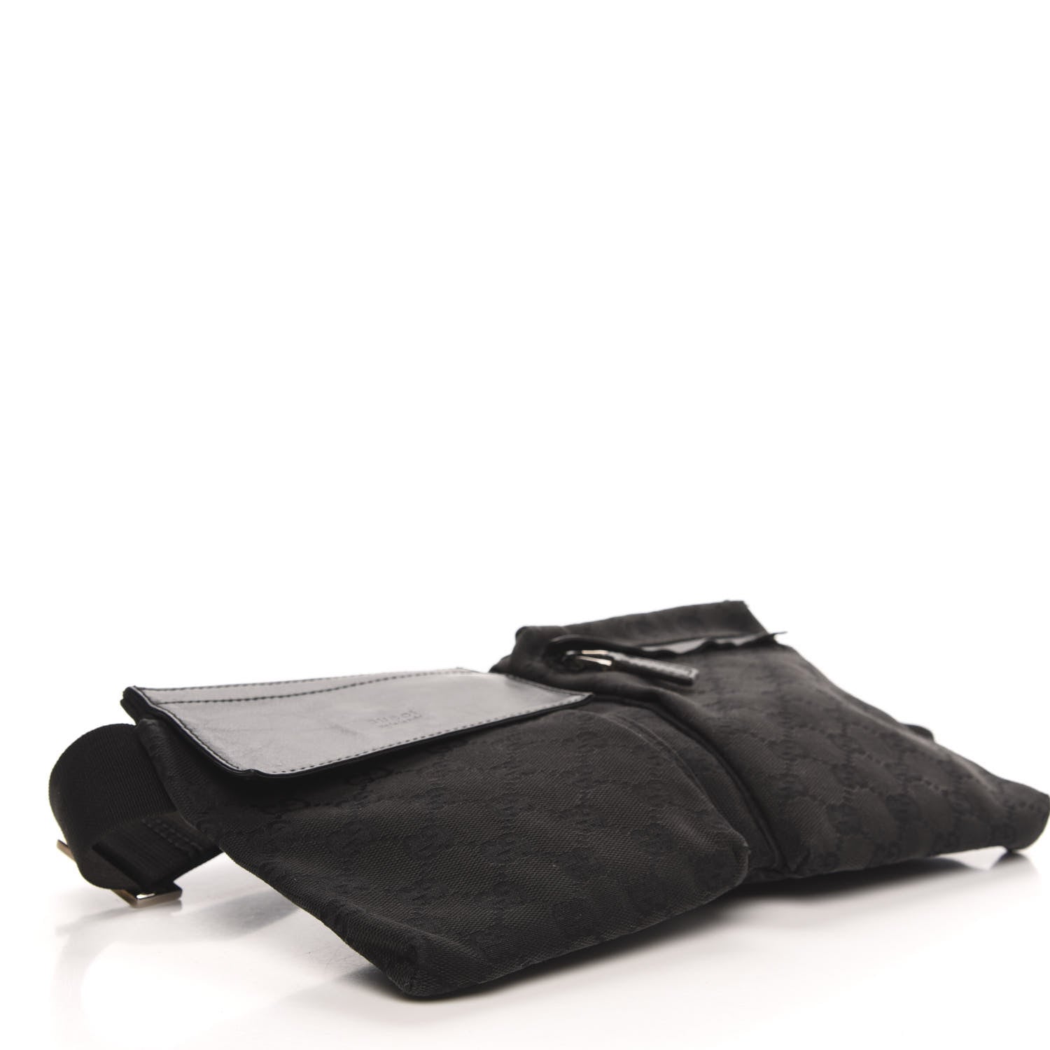 Gucci GG Monogram Double Pocket Belt Bag Black 4 of 13