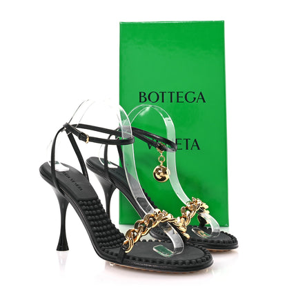 Bottega Veneta Lambskin Dot 100mm Sandals 40 Black 8 of 8