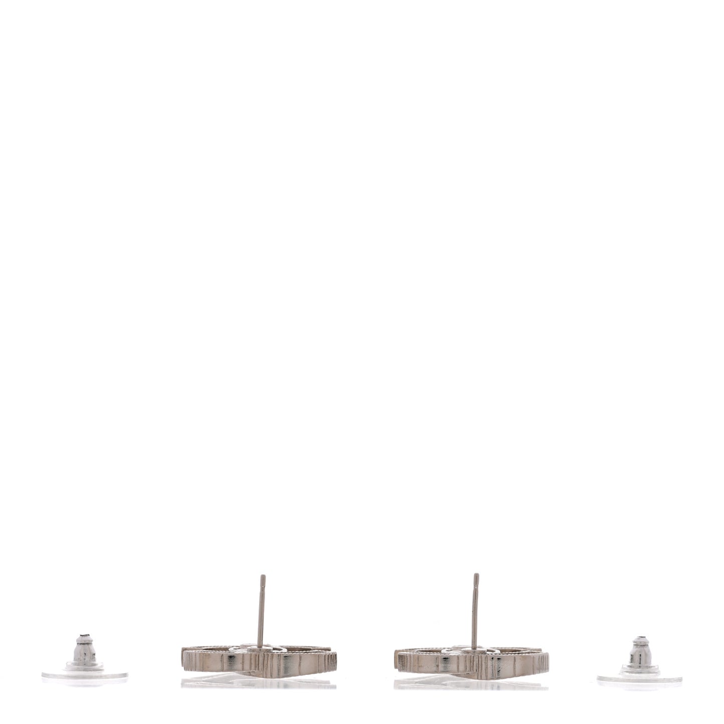 Crystal CC Earrings Silver