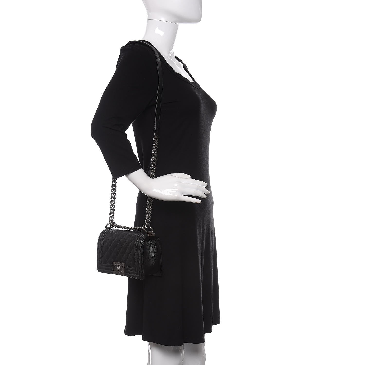 Chanel Caviar Quilted Small Boy Flap Black 2 of 11