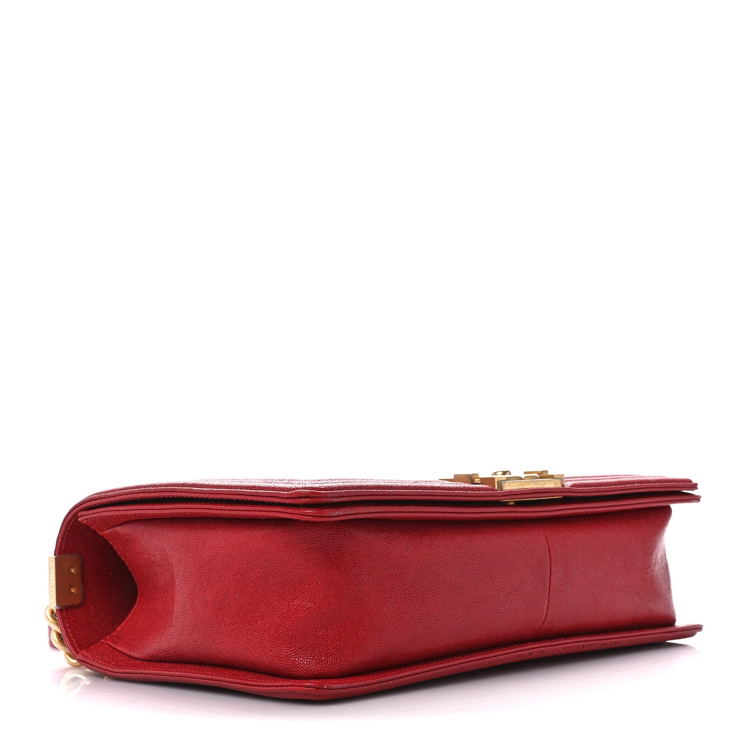 Chanel Caviar Quilted New Medium Boy Flap Dark Red 4 of 10
