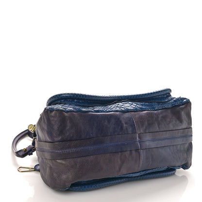Chloe Snakeskin Medium Paraty Navy 4 of 15