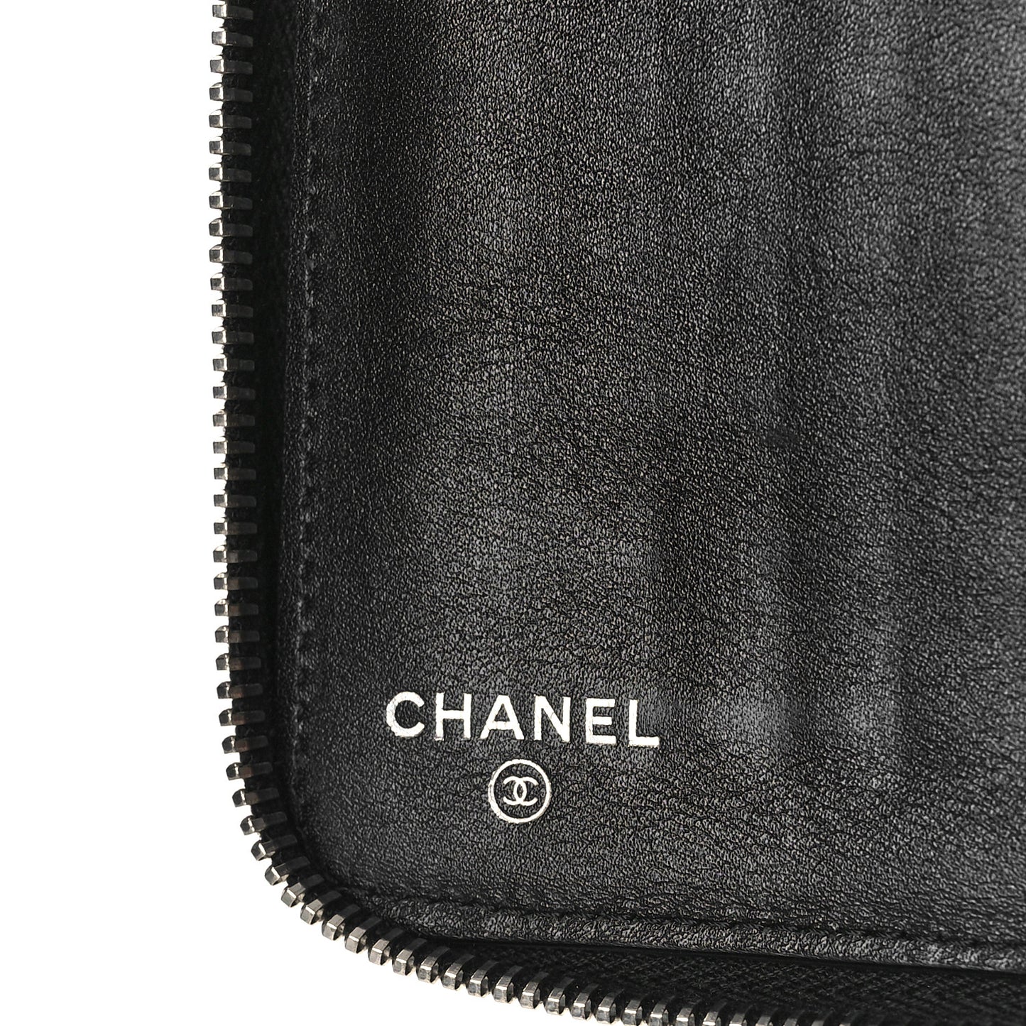 Patent Quilted Large Zip Around Organizer Wallet So Black