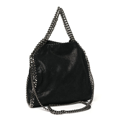 Stella McCartney Shaggy Deer Mini Falabella Fold Over Tote Black 3 of 10