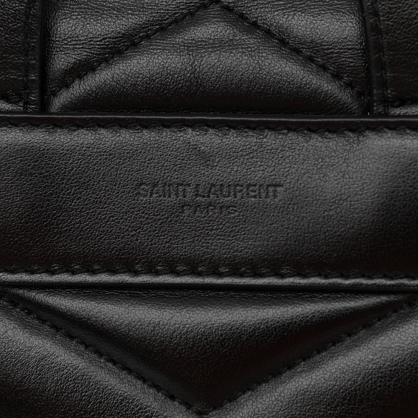Calfskin Y Quilted Monogram Medium Loulou Backpack Black
