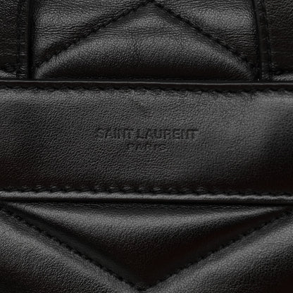 Saint Laurent Calfskin Y Quilted Monogram Medium Loulou Backpack Black 8 of 13