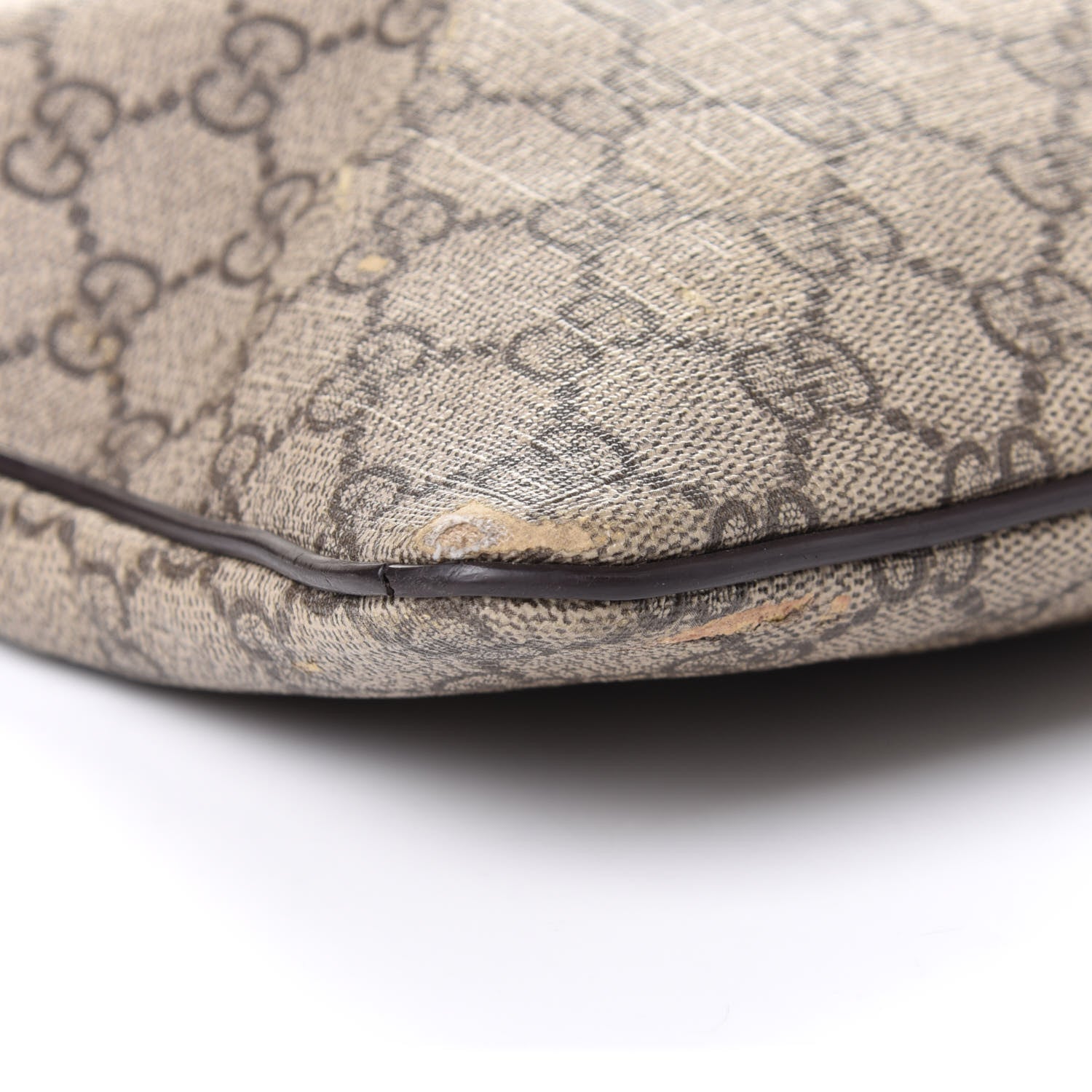 Gucci GG Supreme Monogram Medium Flat Messenger Bag Dark Brown 10 of 13