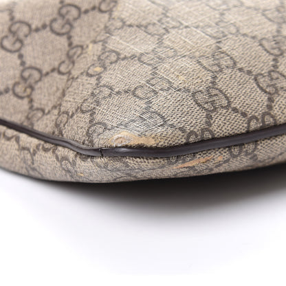 Gucci GG Supreme Monogram Medium Flat Messenger Bag Dark Brown 10 of 13