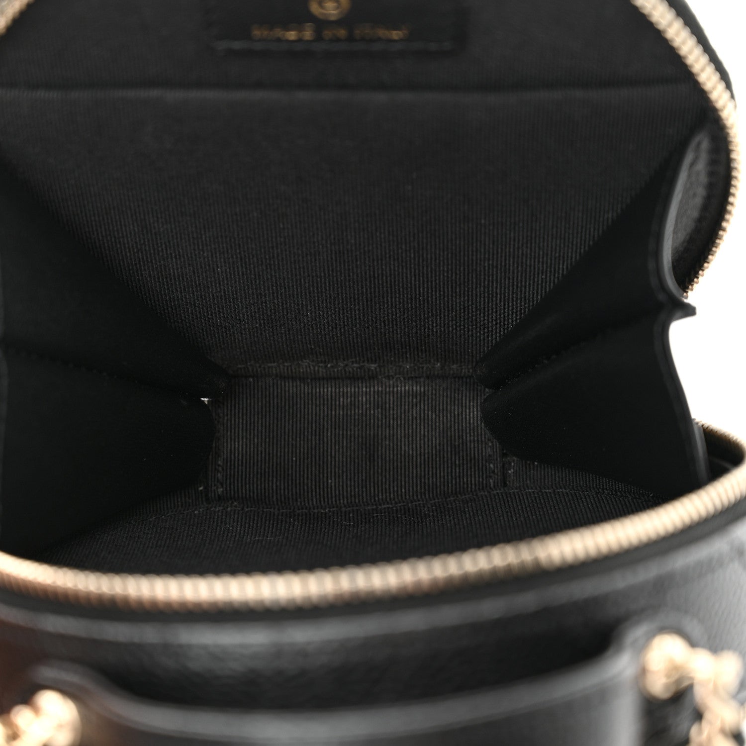 Chanel Caviar Quilted Round Handle With Care Vanity With Chain Black 6 of 13