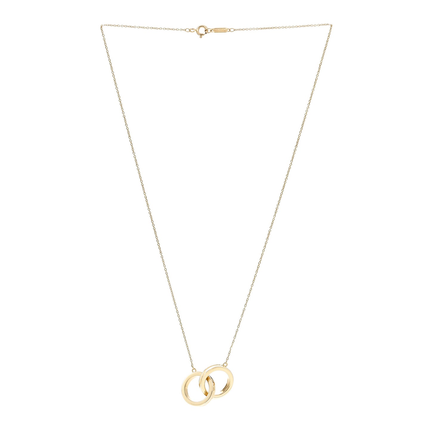18K Yellow Gold 1837 Interlocking Circles Pendant Necklace