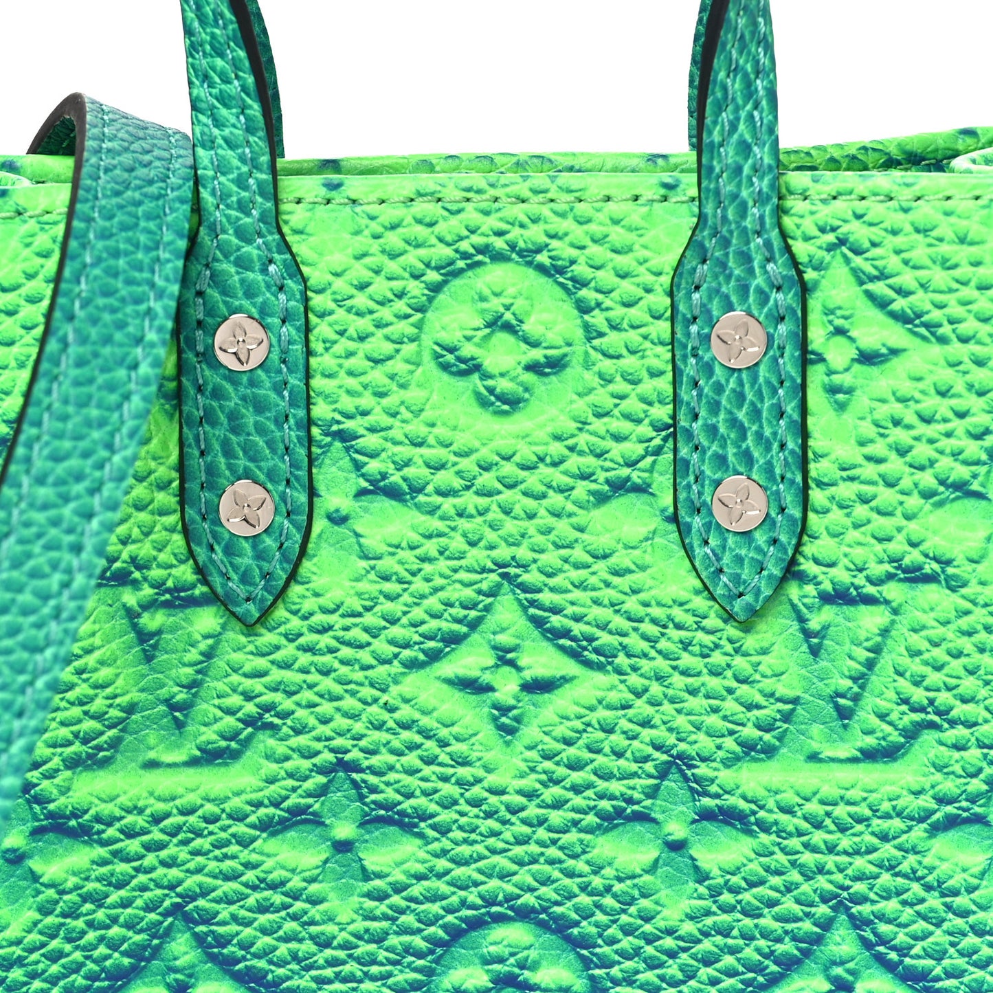 Taurillon Illusion Sac Plat XS Bleu Vert