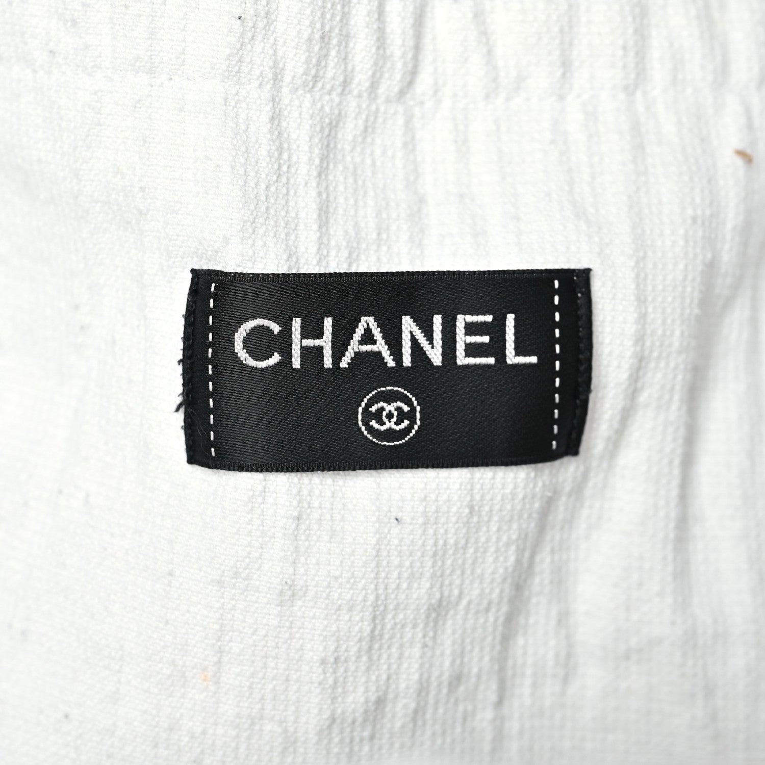 Chanel Terry Cotton CC Beach Tote Towel Set Black White 7 of 12