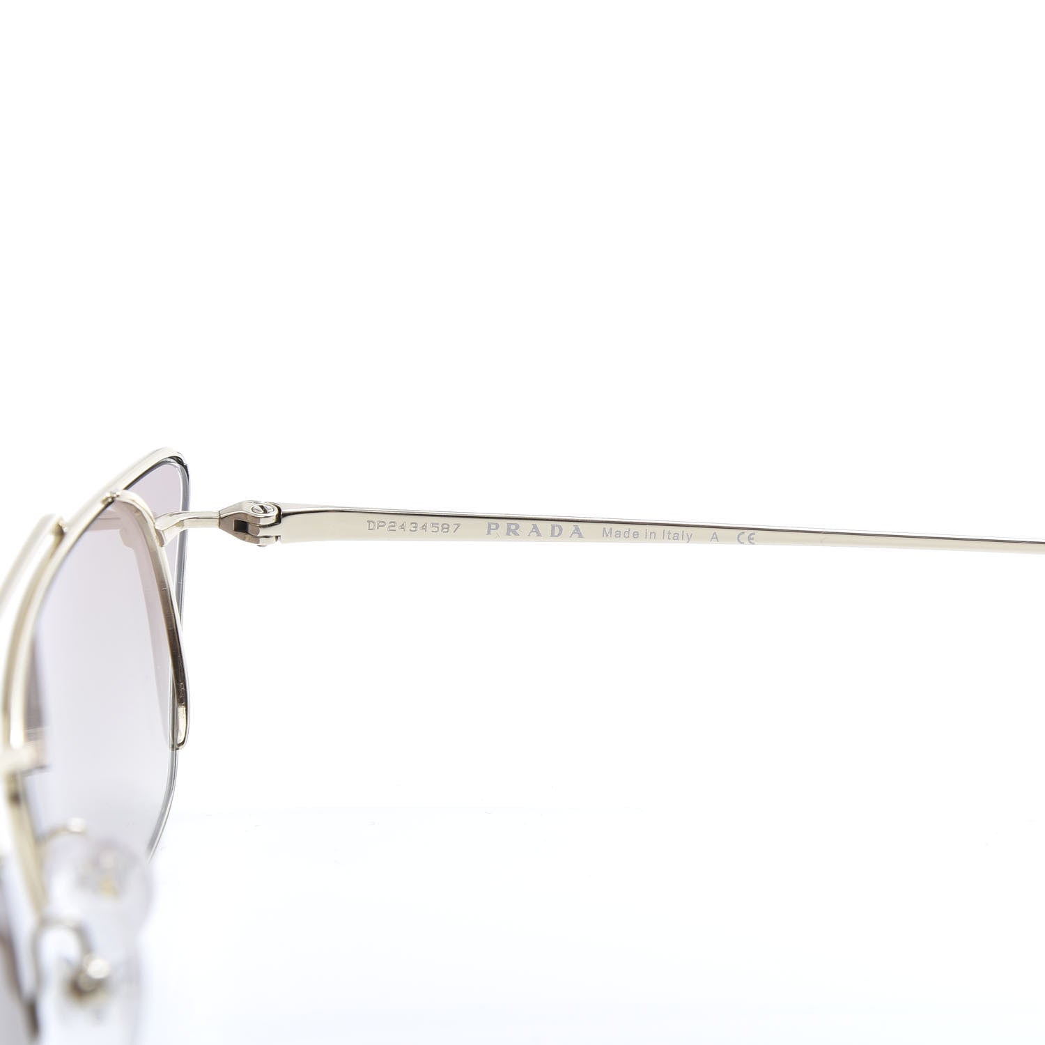 Prada Cat Eye Sunglasses SPR 64U Light Gold 6 of 8
