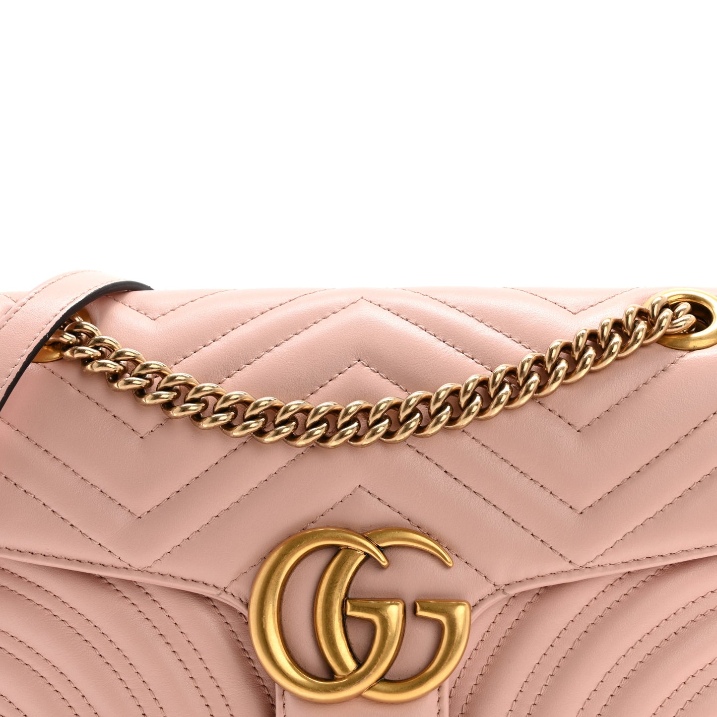 Calfskin Matelasse Small GG Marmont Shoulder Bag Perfect Pink