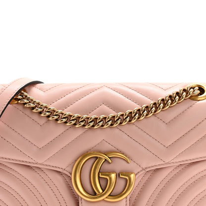 Gucci Calfskin Matelasse Small GG Marmont Shoulder Bag Perfect Pink 8 of 13