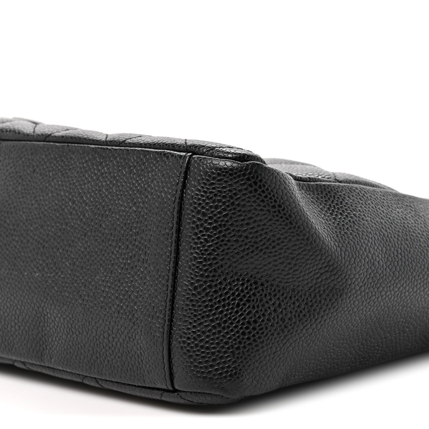 Caviar Quilted Petit Shopping Tote PST Black
