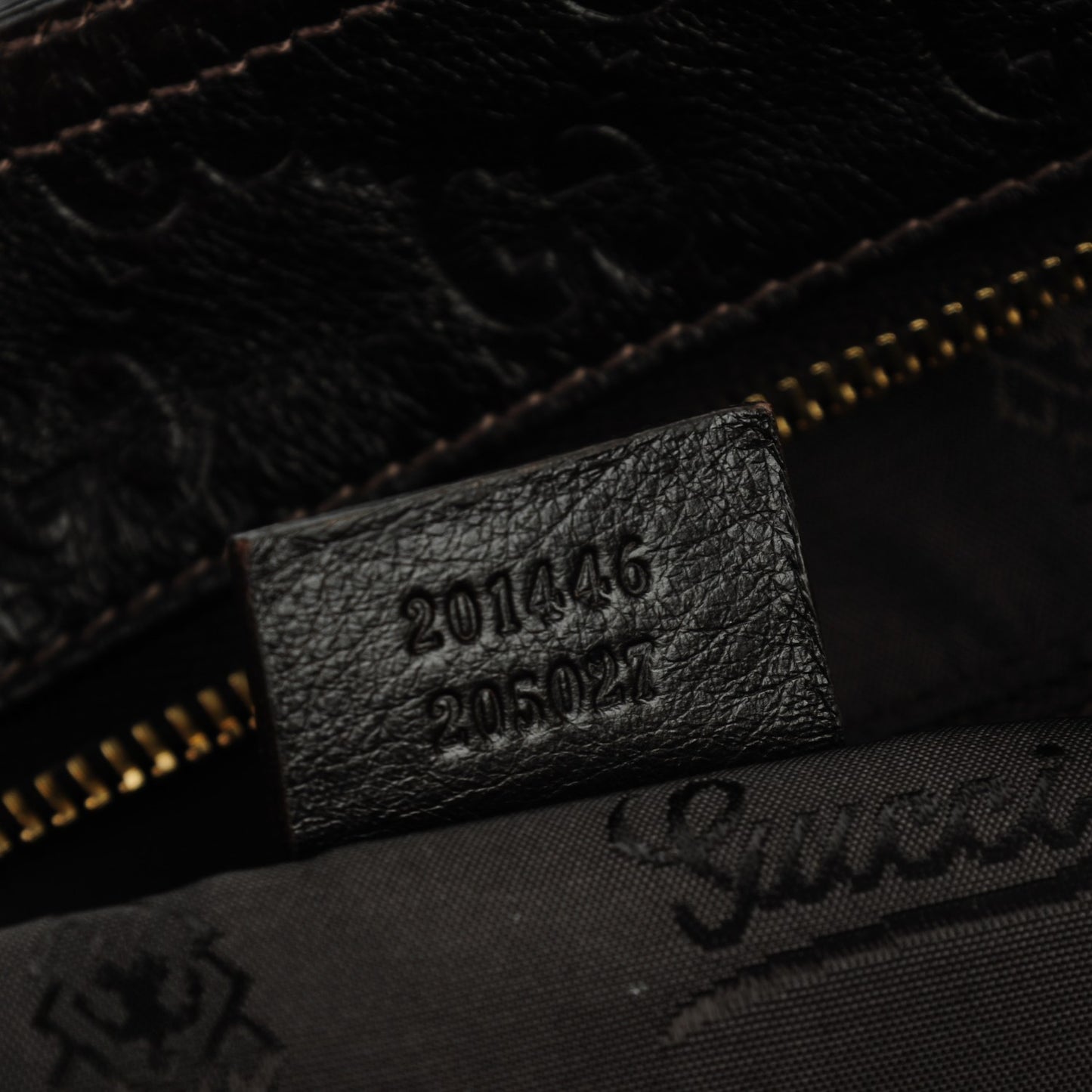 Guccissima Medium Flat Messenger Bag Dark Brown