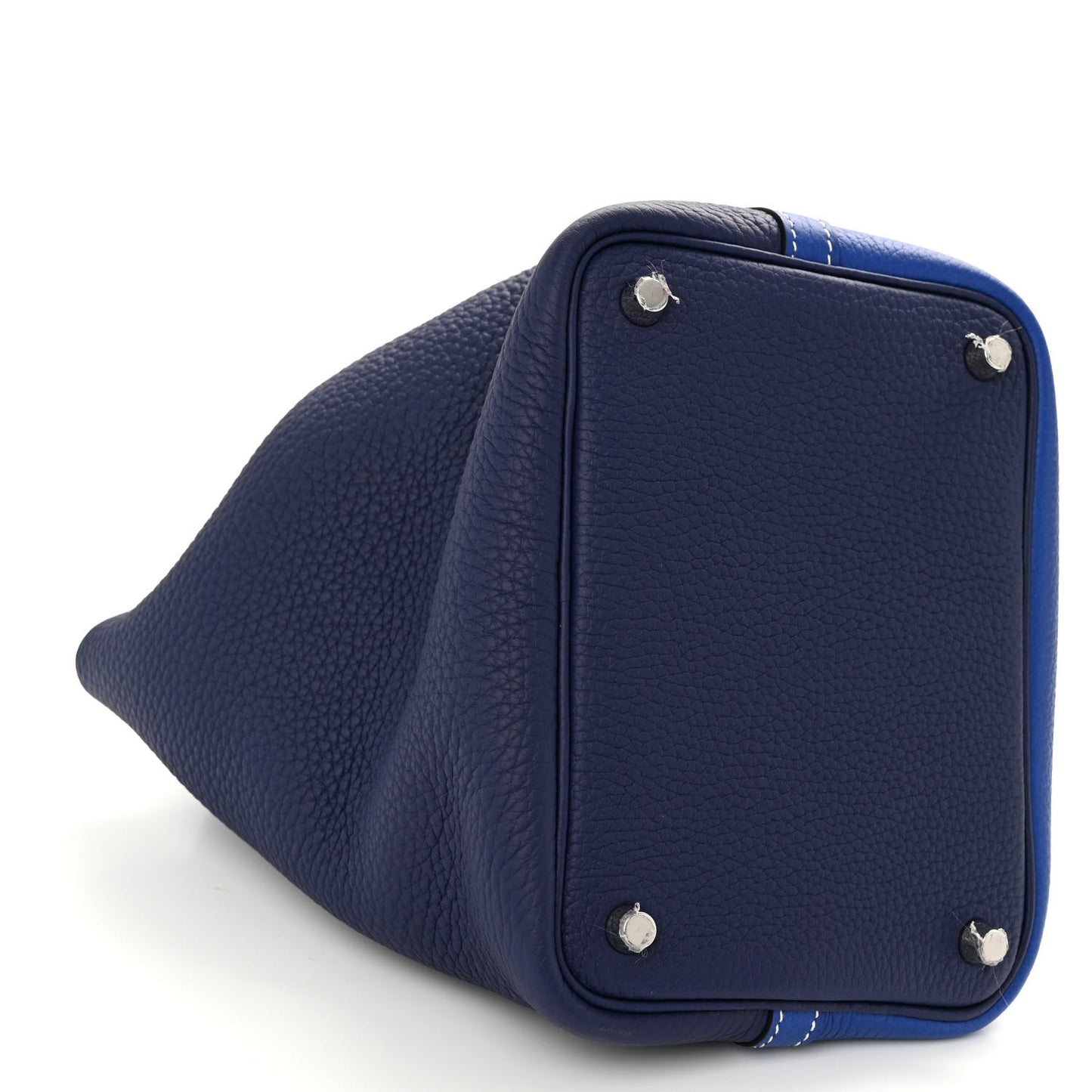 Taurillon Clemence Casaque Picotin Lock 18 PM Bleu Electrique Bleu Encre