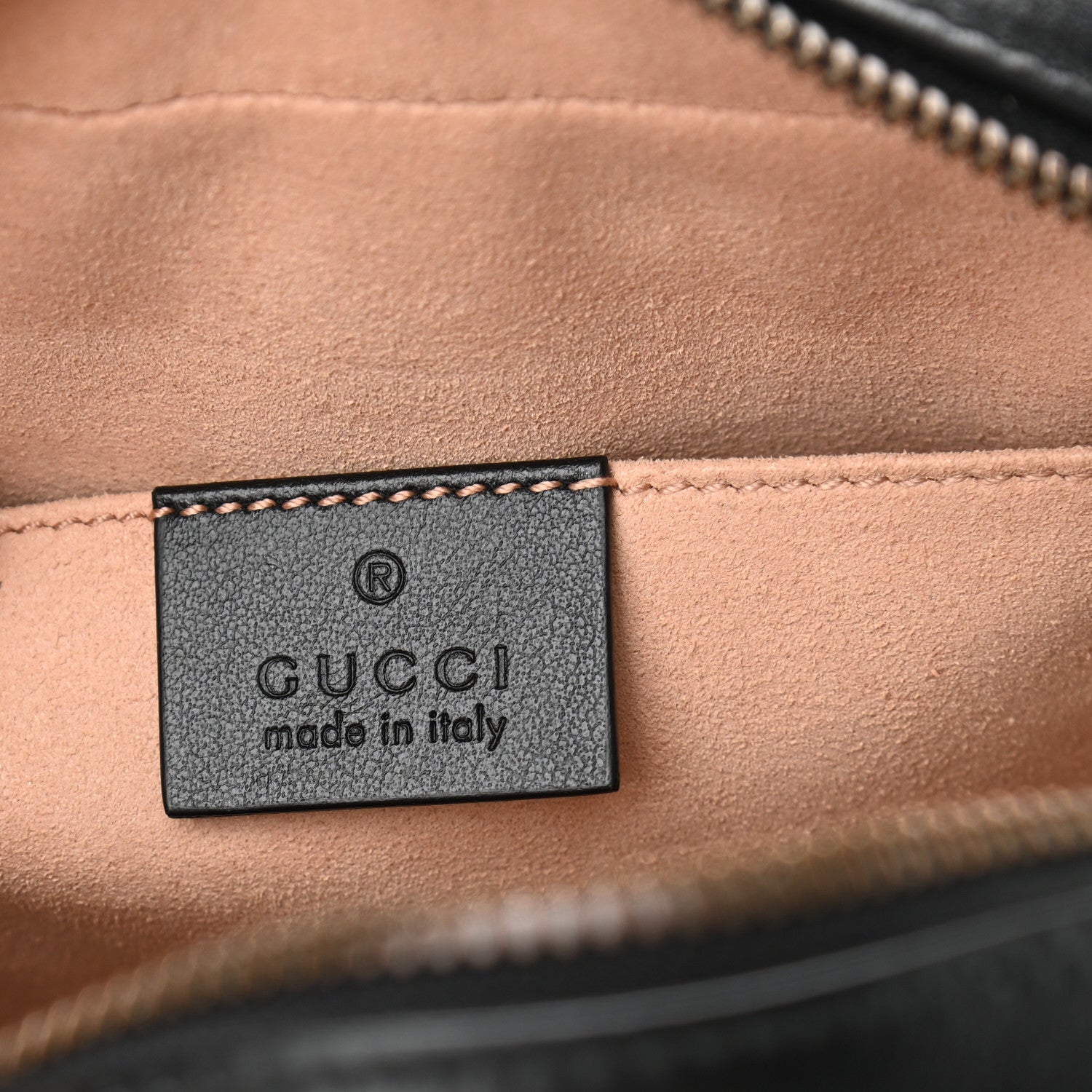 Gucci Calfskin Matelasse Small GG Marmont Chain Shoulder Bag Black 6 of 10