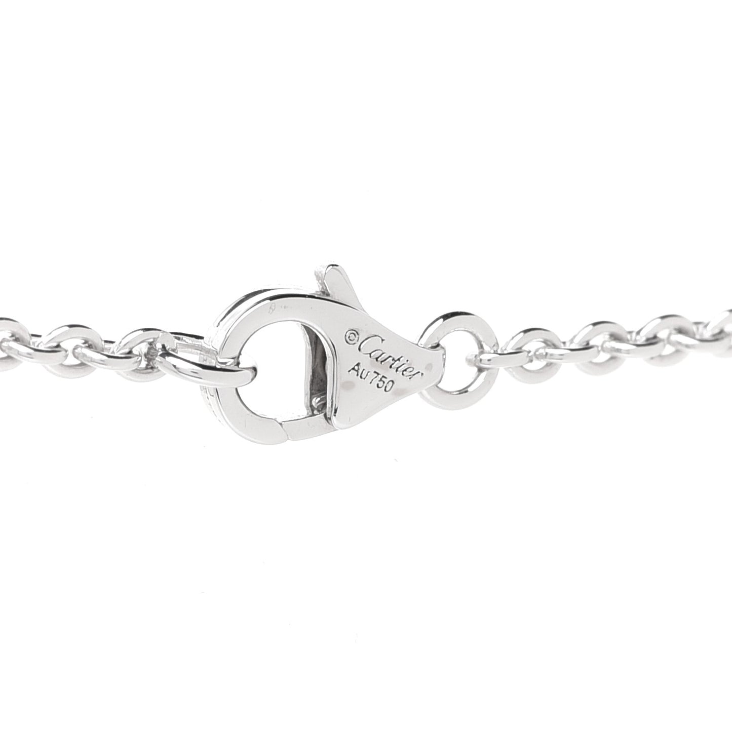 18K White Gold Interlocking LOVE Necklace