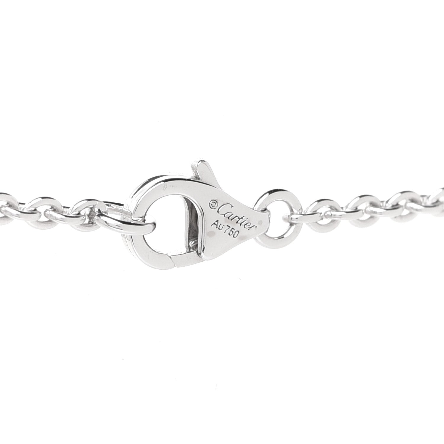 Cartier 18K White Gold Interlocking LOVE Necklace 5 of 6