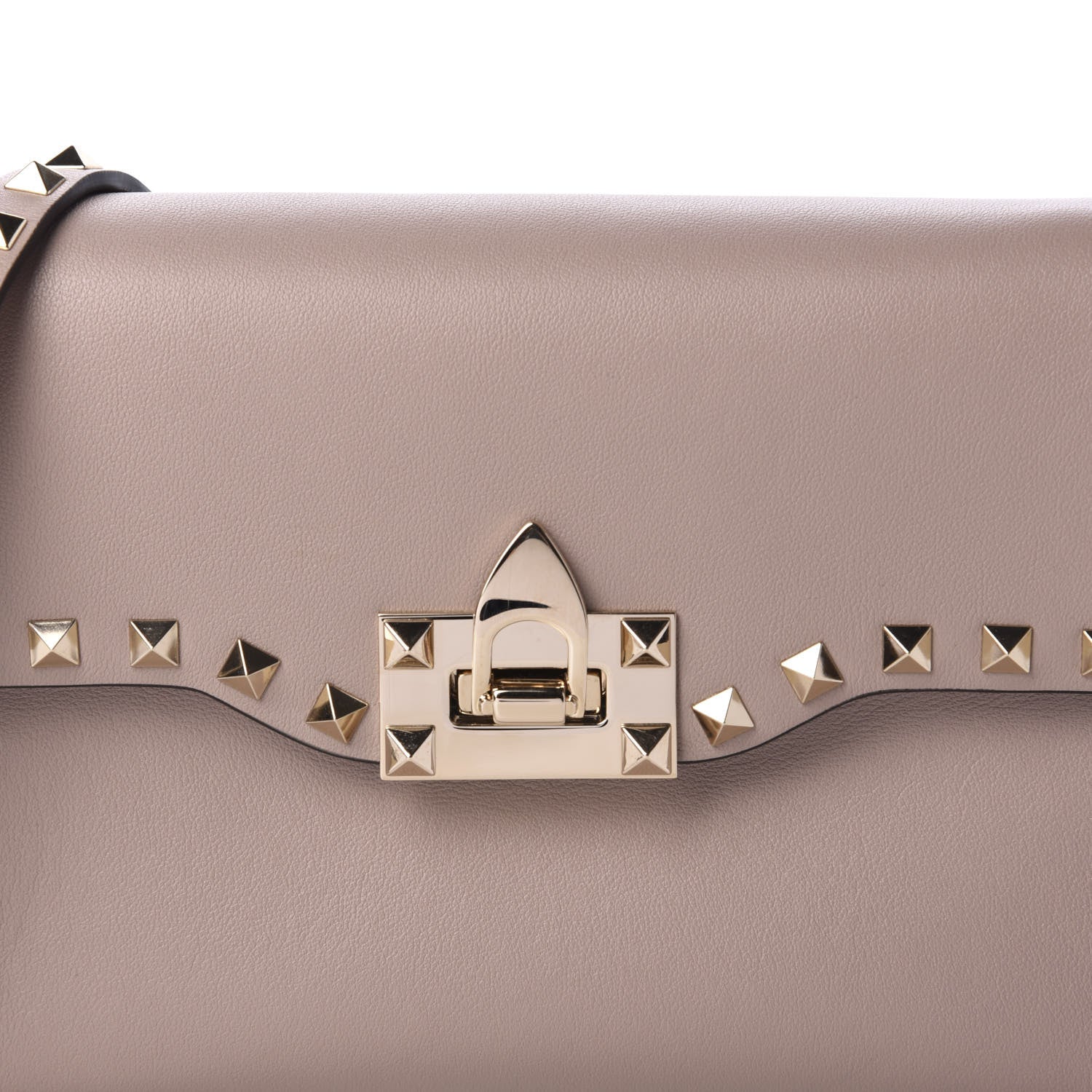 Valentino Garavani Vitello Medium Rockstud Flip Lock Crossbody Bag Poudre 9 of 9