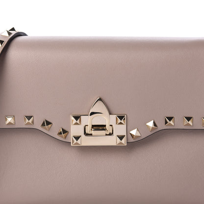 Valentino Garavani Vitello Medium Rockstud Flip Lock Crossbody Bag Poudre 9 of 9