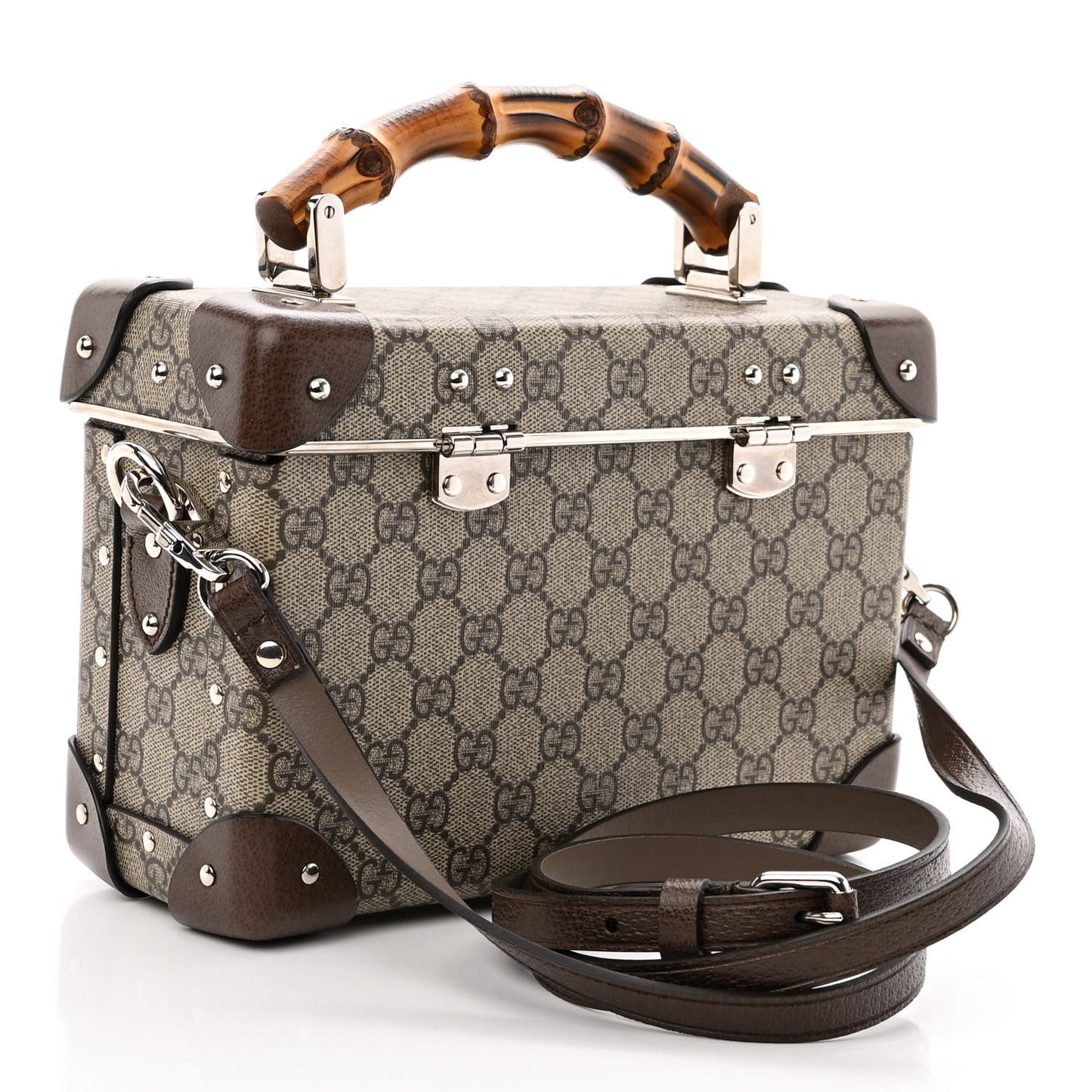 GG Supreme Monogram Globe-Trotter Beauty Case Brown