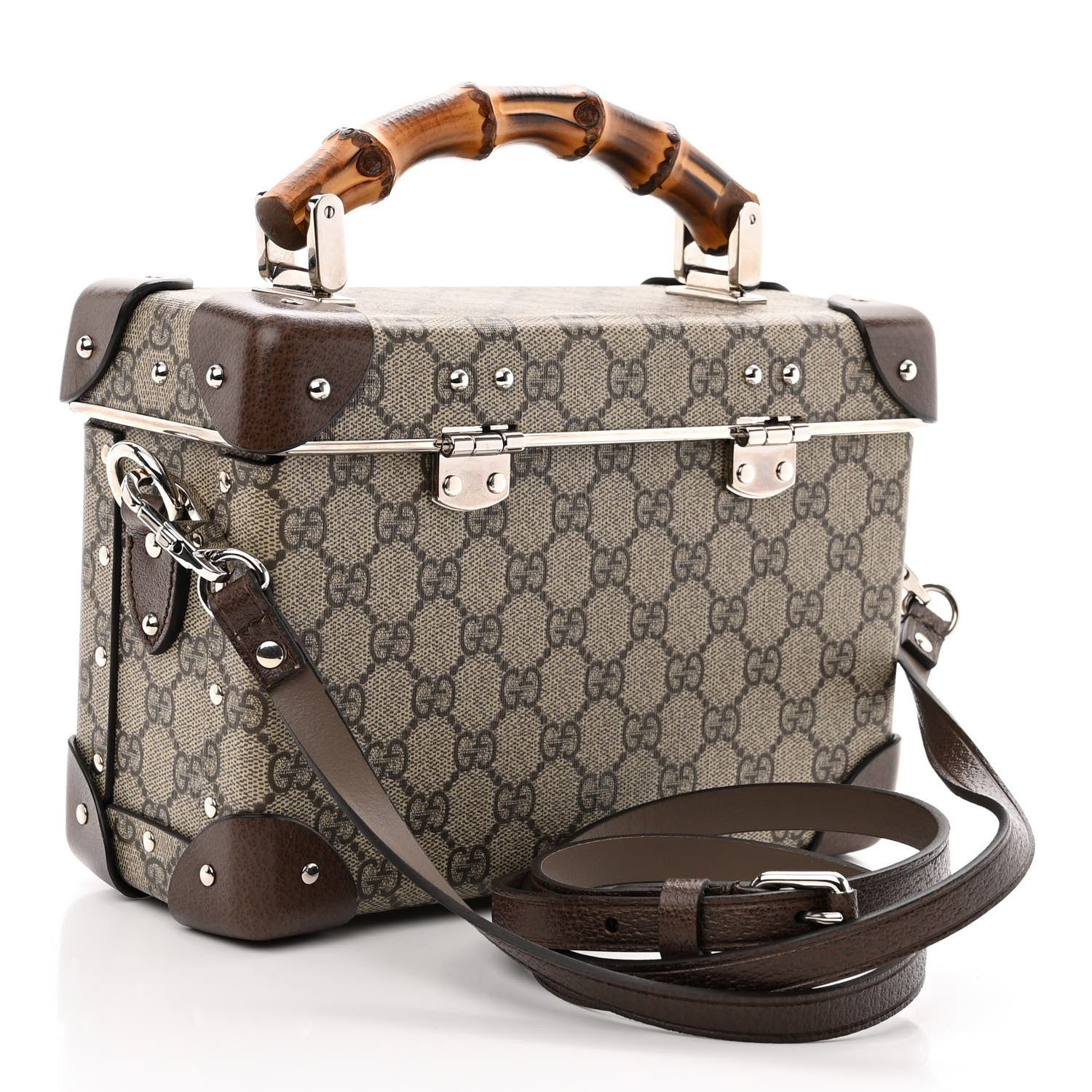 Gucci GG Supreme Monogram Globe-Trotter Beauty Case Brown 4 of 12