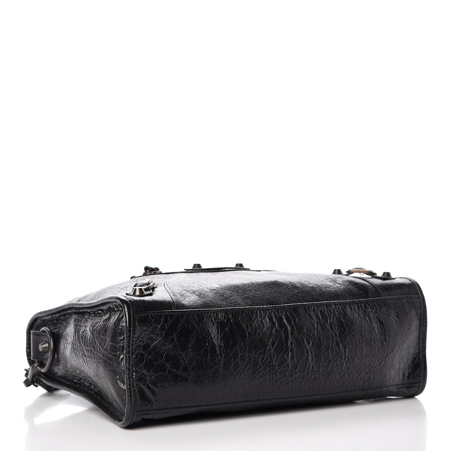 Balenciaga Agneau Classic Hardware S City Logo Strap Black White 4 of 7