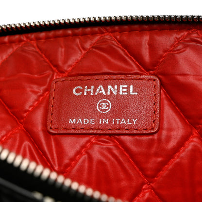 Chanel Lambskin Quilted Large Data Center Cosmetic Case Black 6 of 11