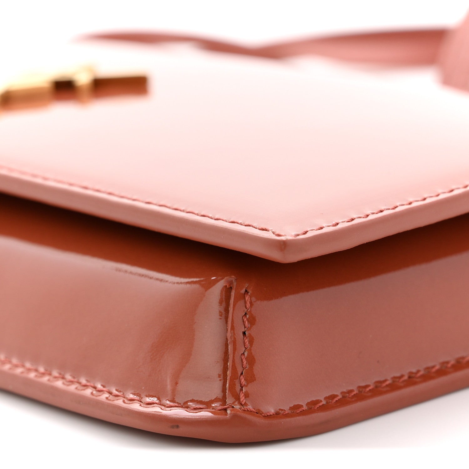 Saint Laurent Vernice Diamond Calfskin Monogram Phone Holder Crossbody Mild Rose 10 of 11