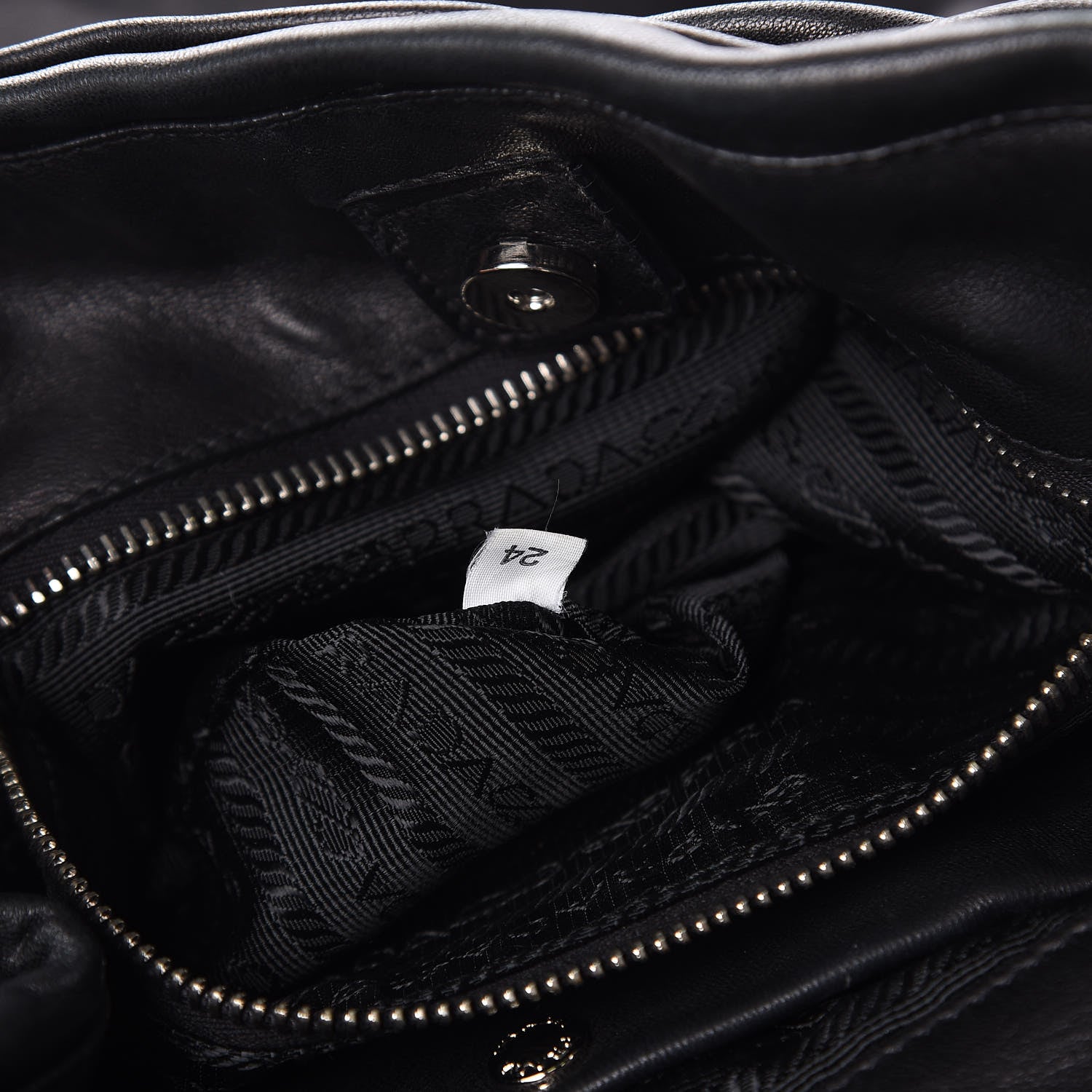 Prada Nappa Frills Shoulder Bag Black 7 of 16