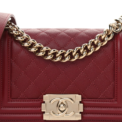 Chanel Caviar Quilted Small Boy Flap Burgundy 8 of 11