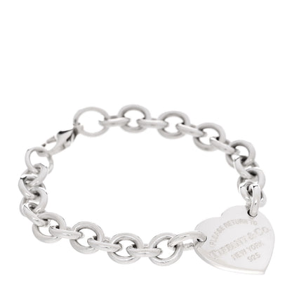 Tiffany Sterling Silver Return to Tiffany Heart Tag Bracelet 1 of 4