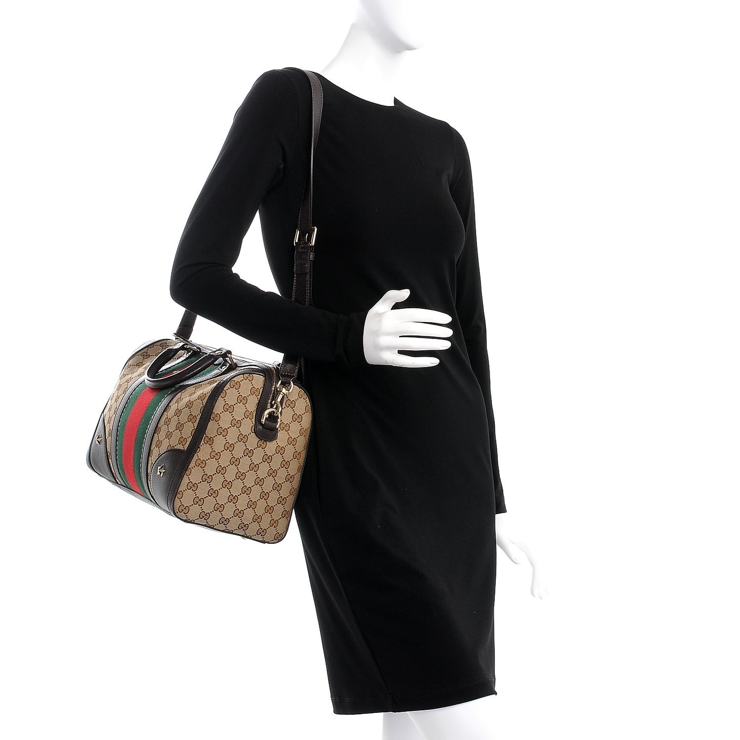 Monogram Vintage Web Medium Webby Bee Boston Dark Brown