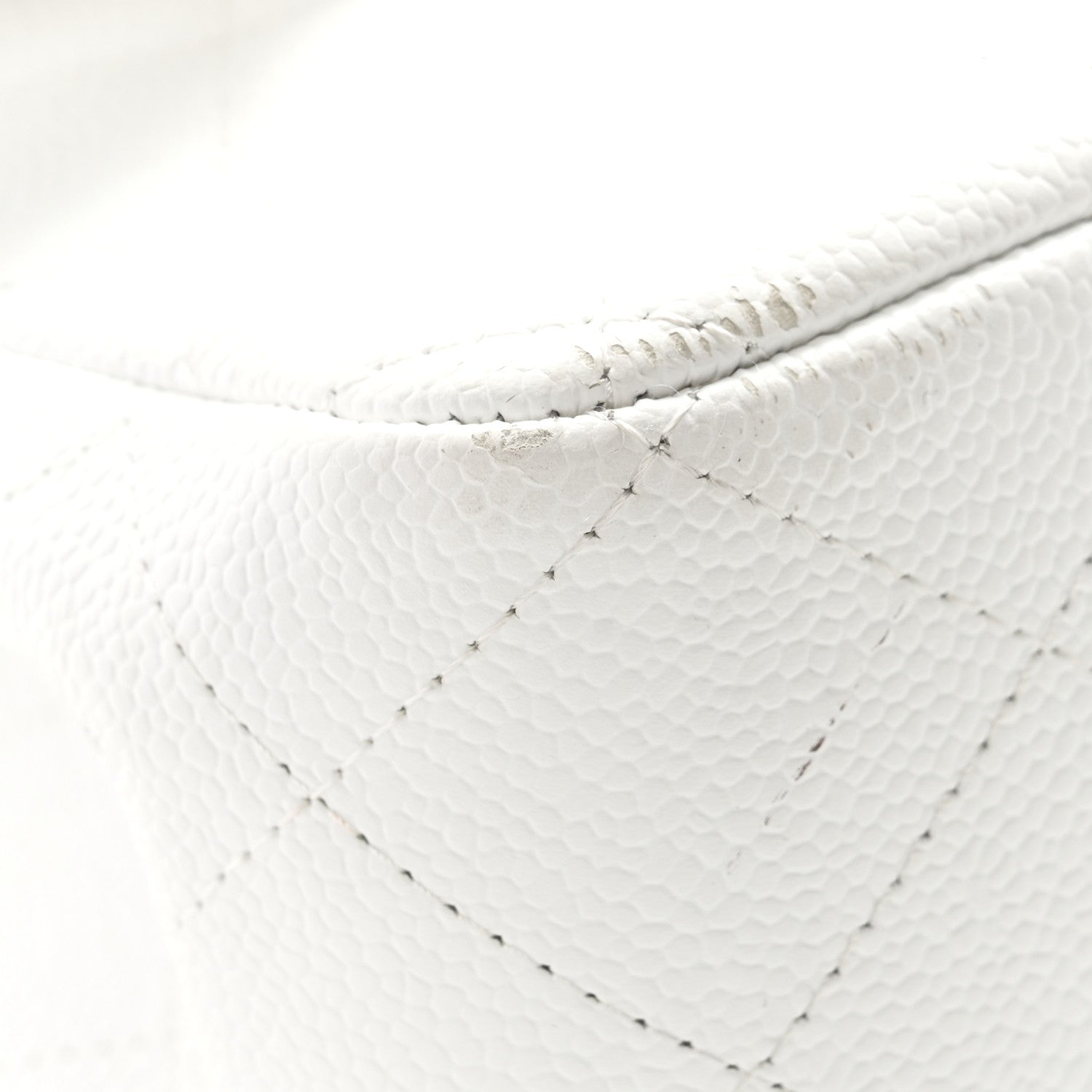 Chanel Caviar Quilted Jumbo Single Flap White 13 of 15