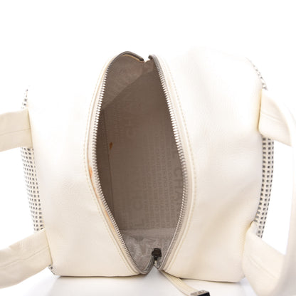 Chanel Caviar Perforated Bowler White 5 of 12
