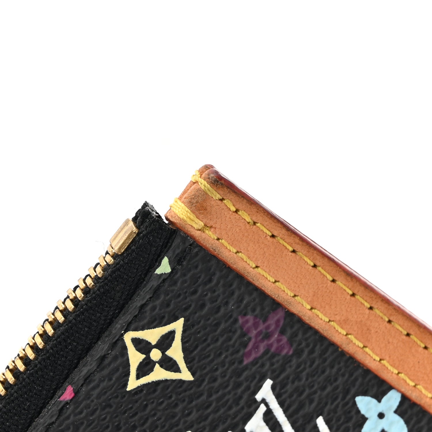 Louis Vuitton Monogram Multicolor Key Pouch Black 9 of 10