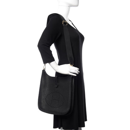 Hermes Taurillon Clemence Evelyne III PM Black 2 of 10