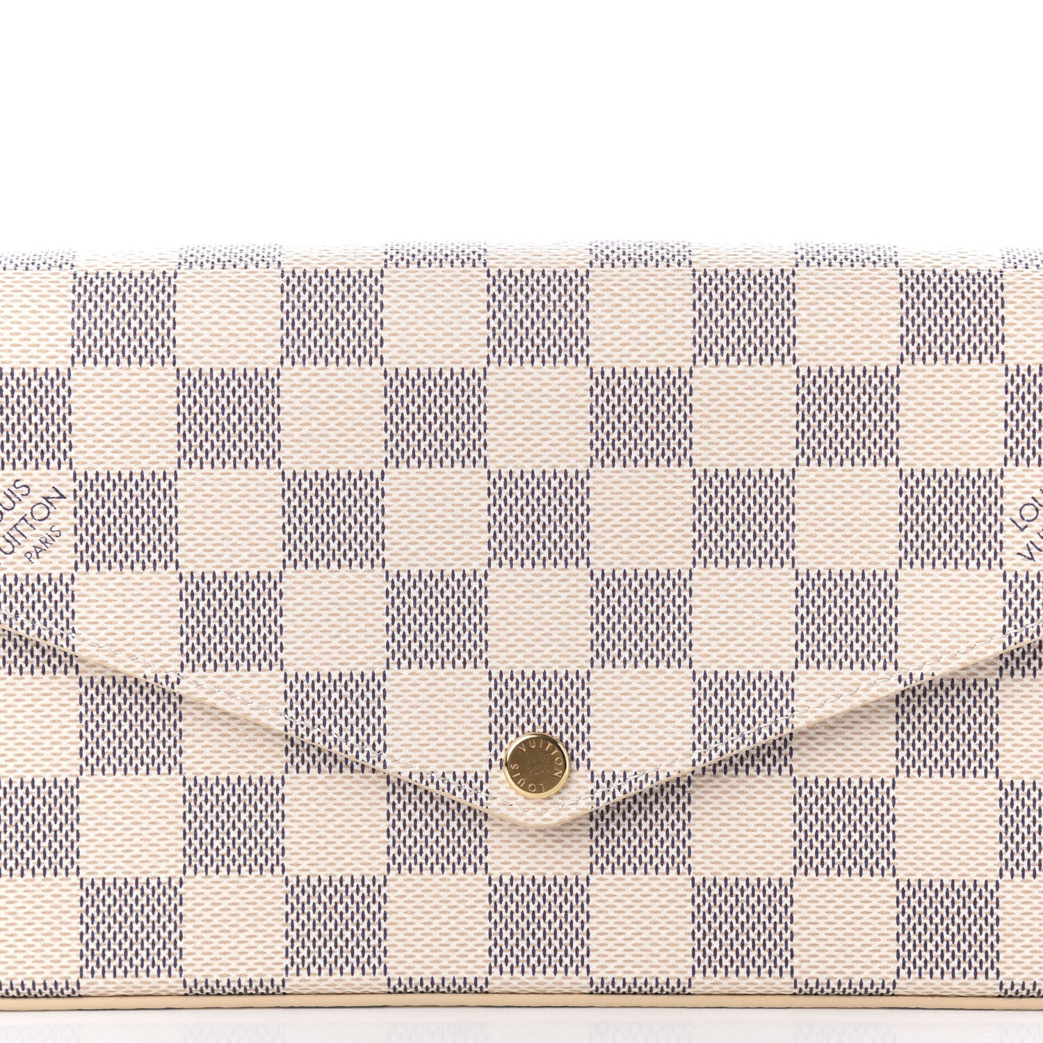 Louis Vuitton Damier Azur Pochette Felicie Chain Wallet Rose Ballerine 10 of 10