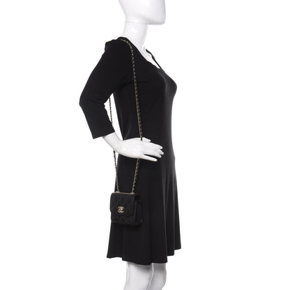 Chanel Lambskin Quilted Mini Trendy CC Chain Wallet Black 2 of 11